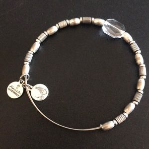 Alex and Ani silver and glass bead bracelet